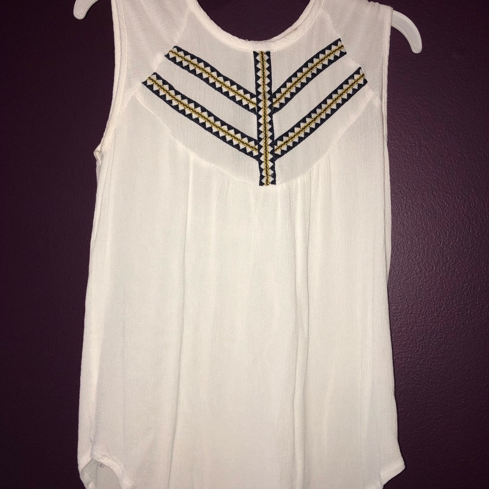 White tank top.